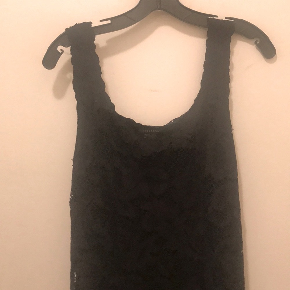 🔥🔥Natori black lace scoop neck dress. Worn once - Picture 5 of 13